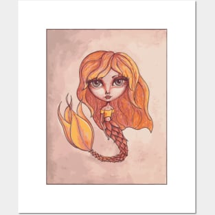 Autumn Mermaid Cutie Posters and Art